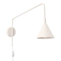 Kinkiet NOX minimalistyczna lampa ścienna w stylu skandynawskim, beżowa z włącznikiem SL.1699 Sollux
