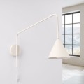 Kinkiet NOX minimalistyczna lampa ścienna w stylu skandynawskim, beżowa z włącznikiem SL.1699 Sollux