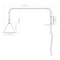 Kinkiet NOX minimalistyczna lampa ścienna w stylu skandynawskim, beżowa z włącznikiem SL.1699 Sollux