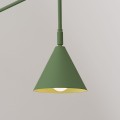 Lampa Ścienna NOX - Designerski Kinkiet z Metalowym Kloszem, Zielona Oliwka, gwint E14 SL.1700 Sollux