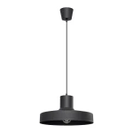 Czarna lampa sufitowa BILO – metalowa lampa wisząca, gwint E27 do kuchni SL.1703 Sollux