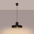 Czarna lampa sufitowa BILO – metalowa lampa wisząca, gwint E27 do kuchni SL.1703 Sollux