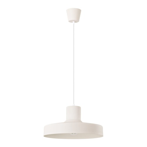 Beżowa lampa wisząca BILO idealna do salonu i jadalni, metalowy minimalistyczny klosz SL.1704 Sollux