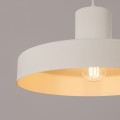 Beżowa lampa wisząca BILO idealna do salonu i jadalni, metalowy minimalistyczny klosz SL.1704 Sollux