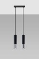 Lampa wisząca LOOPEZ 2 czarny/chrom GU10 2x40W IP20 SL.0941 SOLLUX