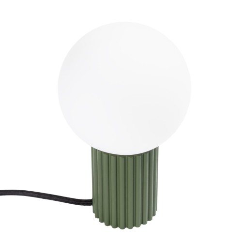 Lampa biurkowa HALO nowoczesny design, mleczny klosz, ryflowana podstawa SL.1726 Sollux