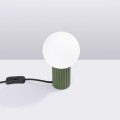 Lampa biurkowa HALO nowoczesny design, mleczny klosz, ryflowana podstawa SL.1726 Sollux