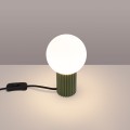 Lampa biurkowa HALO nowoczesny design, mleczny klosz, ryflowana podstawa SL.1726 Sollux