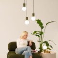 Lampa biurkowa HALO nowoczesny design, mleczny klosz, ryflowana podstawa SL.1726 Sollux