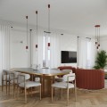 Lampa wisząca HALO 3P elegancka, 3xG9, 8W, idealna do salonu i jadalni, okrągła czerwona rozeta SL.1730 Sollux