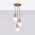 Lampa wisząca HALO 3P elegancki ryflowane zwisy, 3xG9, idealna do salonu i jadalni  SL.1735 Sollux