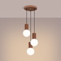 Lampa wisząca HALO 3P elegancki ryflowane zwisy, 3xG9, idealna do salonu i jadalni  SL.1735 Sollux