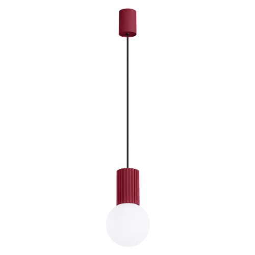 Elegancka lampa wisząca HALO 1 burgund, nowoczesny styl do salonu i kuchni SL.1749 Sollux
