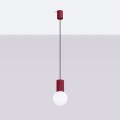 Elegancka lampa wisząca HALO 1 burgund, nowoczesny styl do salonu i kuchni SL.1749 Sollux