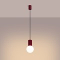 Elegancka lampa wisząca HALO 1 burgund, nowoczesny styl do salonu i kuchni SL.1749 Sollux