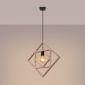 Nowoczesna lampa wisząca CARO, naturalne drewno w stylu skandynawskim, gwint E27 SL.1757 Sollux