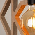 Nowoczesna lampa wisząca CARO, naturalne drewno w stylu skandynawskim, gwint E27 SL.1757 Sollux