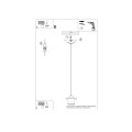Lampa wisząca MAB z betonowym industrialnym kloszem, gwint E27 do salonu SL.1363 Sollux