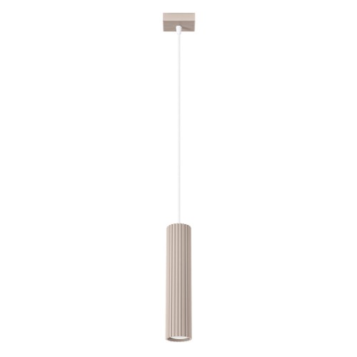 Lampa wisząca KARBON 1 taupe nowoczesna lampa wisząca z wyraźną fakturą do jadali SL.1759 Sollux