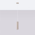 Lampa wisząca KARBON 1 taupe nowoczesna lampa wisząca z wyraźną fakturą do jadali SL.1759 Sollux