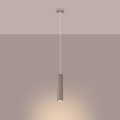 Lampa wisząca KARBON 1 taupe nowoczesna lampa wisząca z wyraźną fakturą do jadali SL.1759 Sollux
