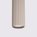 Lampa wisząca KARBON 1 taupe nowoczesna lampa wisząca z wyraźną fakturą do jadali SL.1759 Sollux