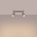 Lampa sufitowa KARBON beżowa listwa z dwoma ruchomymi reflektorkami na GU10 SL.1763 Sollux