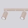 Podłużna lampa sufitowa KARBON taupe, z ryflowanymi reflektorkami 4xGU10 SL.1765 Sollux