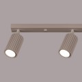 Podłużna lampa sufitowa KARBON taupe, z ryflowanymi reflektorkami 4xGU10 SL.1765 Sollux