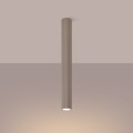 Lampa sufitowa ryflowana tuba 60cm KARBON 60 taupe, oświetlenie punktowe GU10 SL.1767 Sollux