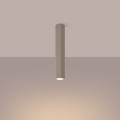 Wysoka tuba natynkowa KARBON 40cm taupe do salonu SL.1772 Sollux