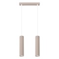 Wisząca lampa, podwójny zwis KARBON 2 taupe nad blat stołu, 2xGU10 SL.1773 Sollux