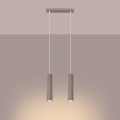 Wisząca lampa, podwójny zwis KARBON 2 taupe nad blat stołu, 2xGU10 SL.1773 Sollux