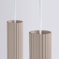 Wisząca lampa, podwójny zwis KARBON 2 taupe nad blat stołu, 2xGU10 SL.1773 Sollux