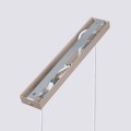 Wisząca lampa, podwójny zwis KARBON 2 taupe nad blat stołu, 2xGU10 SL.1773 Sollux