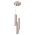 Stylowa lampa wisząca KARBON z okrągła rozetą, podłużne tubowe klosze, 3xGU10 SL.1775 Sollux