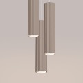 Stylowa lampa wisząca KARBON z okrągła rozetą, podłużne tubowe klosze, 3xGU10 SL.1775 Sollux