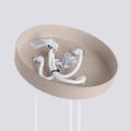 Stylowa lampa wisząca KARBON z okrągła rozetą, podłużne tubowe klosze, 3xGU10 SL.1775 Sollux