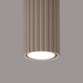 Lampa sufitowa KARBON 30cm taupe, tubka sufitowa z wyraźnymi żłobieniami SL.1778 Sollux