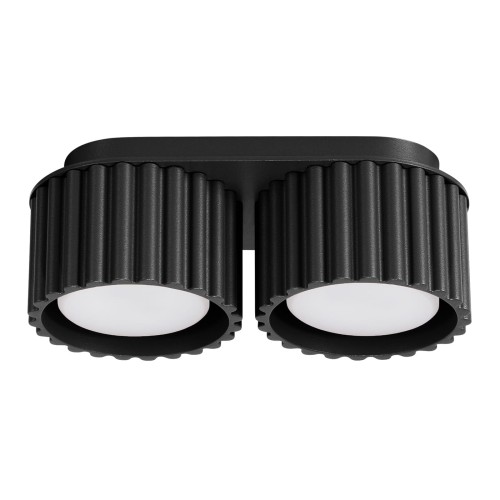 Czarna lampa sufitowa AURA 2 w nowoczesnym stylu, 2xGX53 do korytarza SL.1788 Sollux