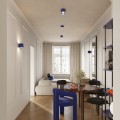 Plafon tubka sufitowa AURA ultramaryna, ozdobny klosz, gwint Gx53 do salonu SL.1812 Sollux