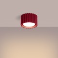 Minimalistyczna lampa sufitowa AURA burgund z praktycznym gwintem na GX53 SL.1822 Sollux