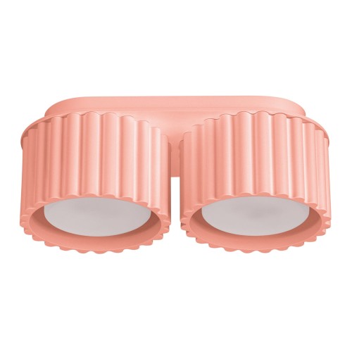 Lampa sufitowa AURA 2 brzoskwinia do kuchni, eleganckie klosze 2xGX53  SL.1828 Sollux