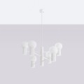 Żyrandol lampa wisząca HALO 6 szklanych mlecznych kloszy do sypialni SL.1829 Sollux
