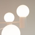 Żyrandol lampa wisząca HALO 6 szklanych mlecznych kloszy do sypialni SL.1829 Sollux