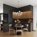 Designerska lampa wisząca żyrandol HALO taupe z 6 szklanymi kulami kloszami SL.1836 Sollux