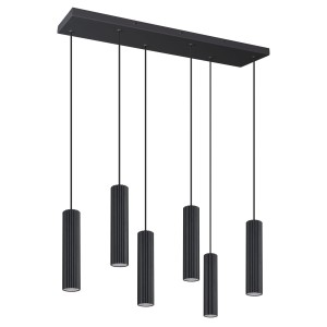 Lampa wisząca IVAR 6L czarna LED 3000K TH.581 THORO