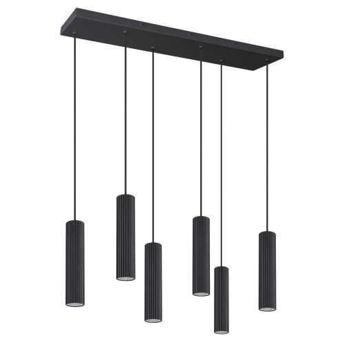 Lampa wisząca IVAR 6L czarna LED 3000K TH.581 THORO