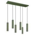 Lampa wisząca IVAR 6L zielona oliwka LED 3000K TH.589 THORO