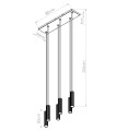 Lampa wisząca IVAR 6L mocca LED 3000K TH.597 THORO